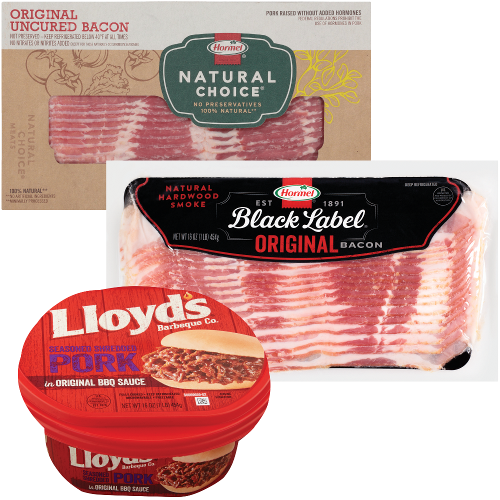 Hormel Black Label or Natural Choice Bacon