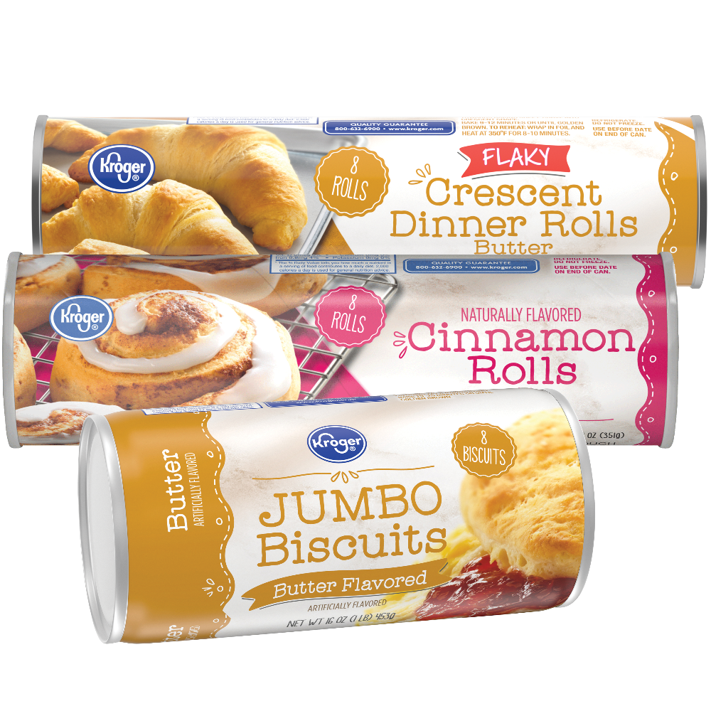 Kroger Biscuits, Crescent Rolls or Cinnamon Rolls