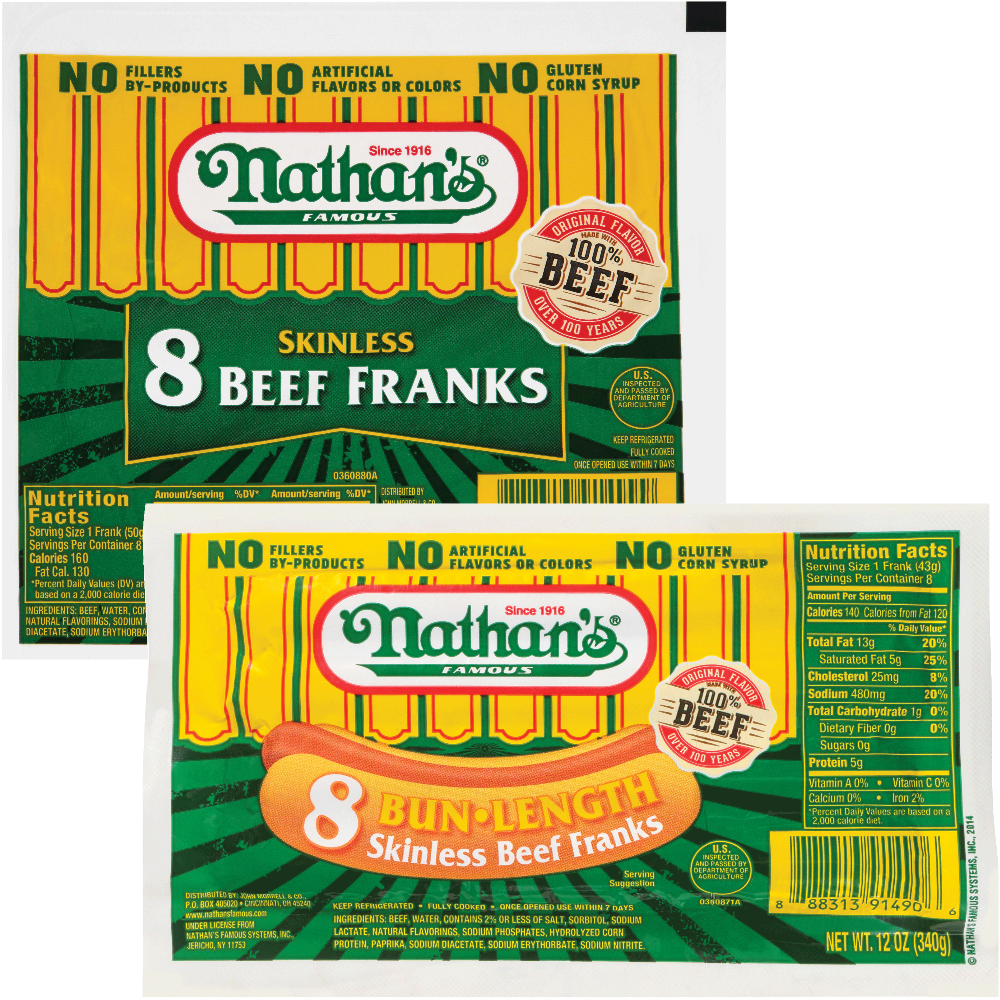 Nathan's Beef Hot Dogs