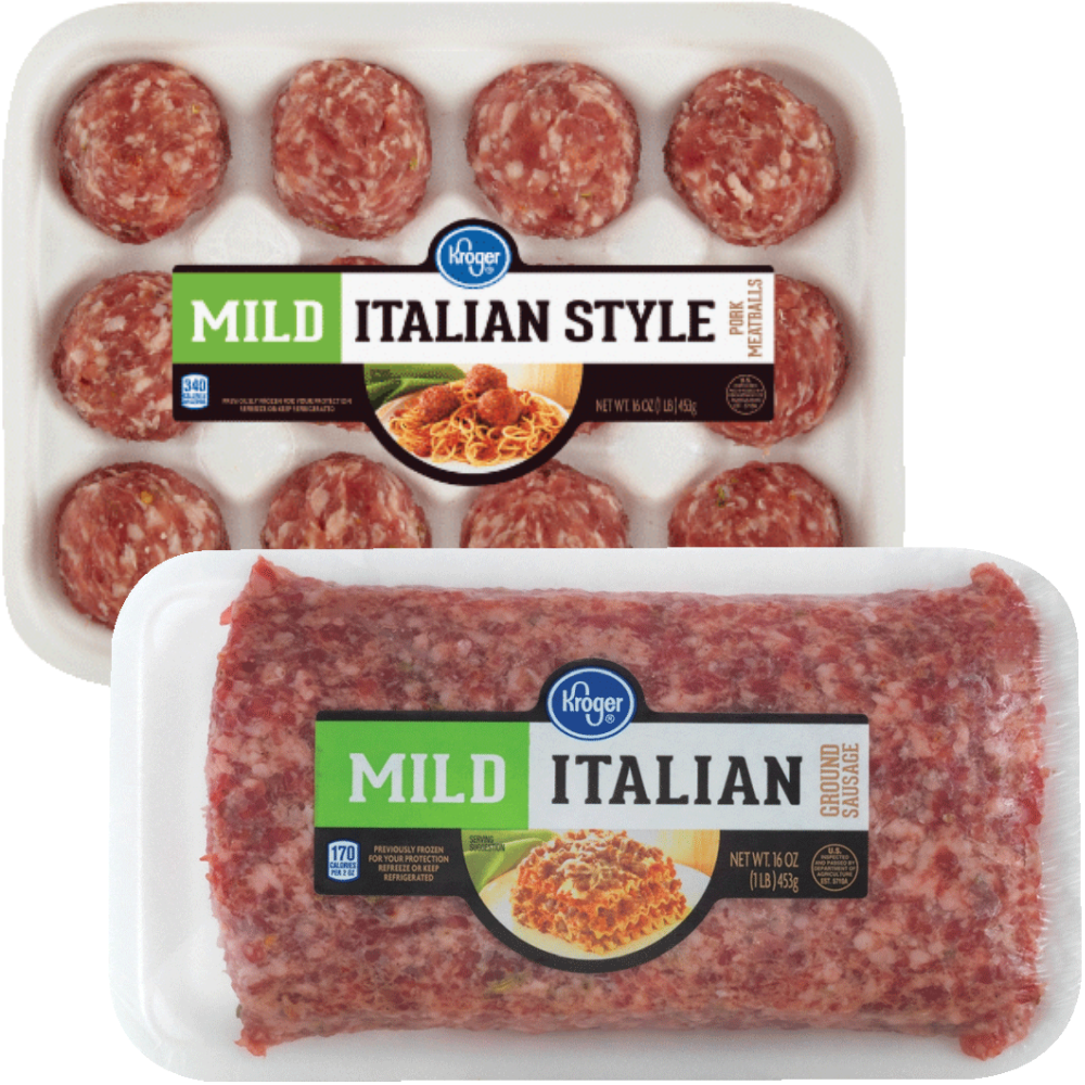 Kroger Ground Sausage or Meatballs