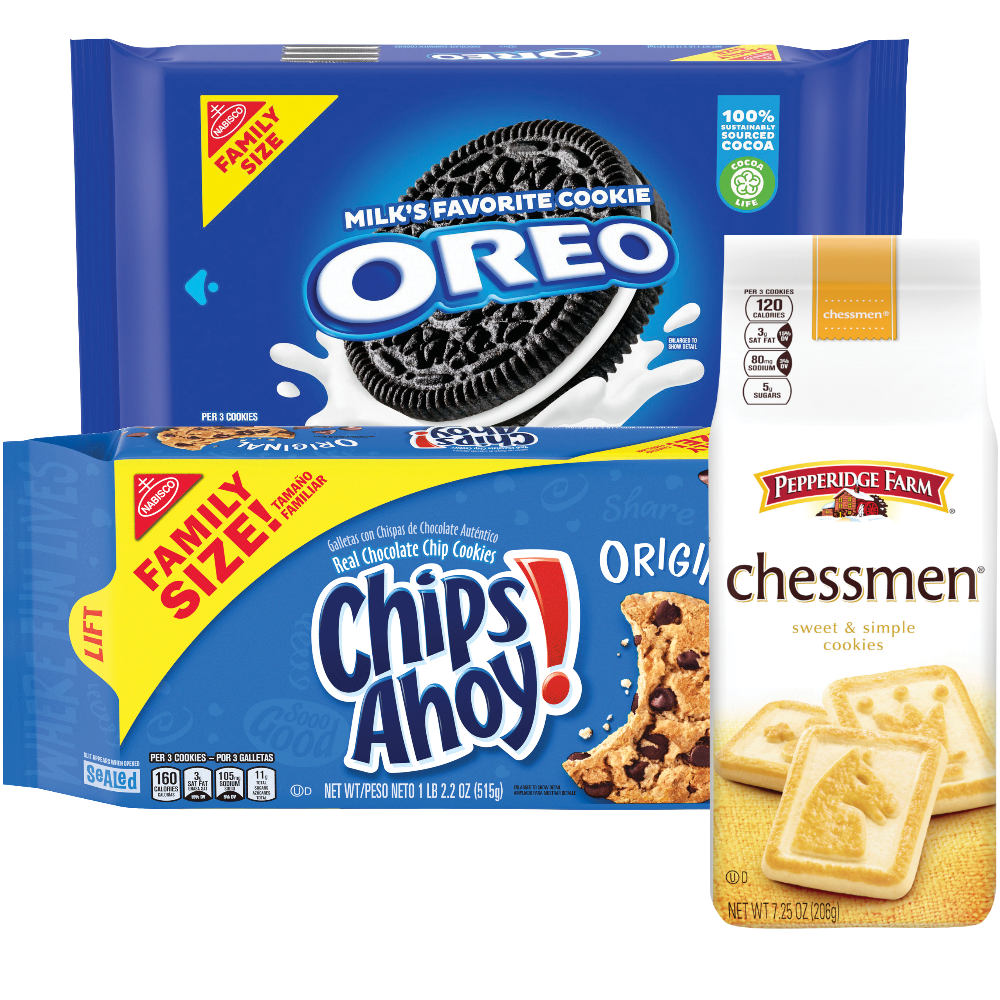 Nabisco Family Size Oreo or Chips Ahoy Cookies