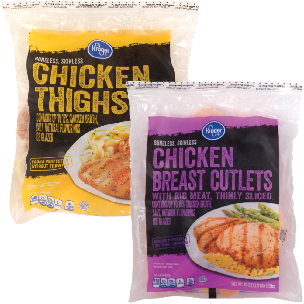 Kroger Chicken Cutlets or Thighs