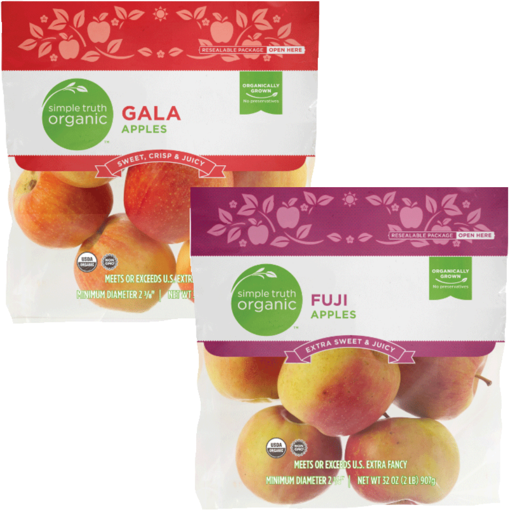 Simple Truth Organic Fuji, Gala, Granny Smith or Pink Lady Apples