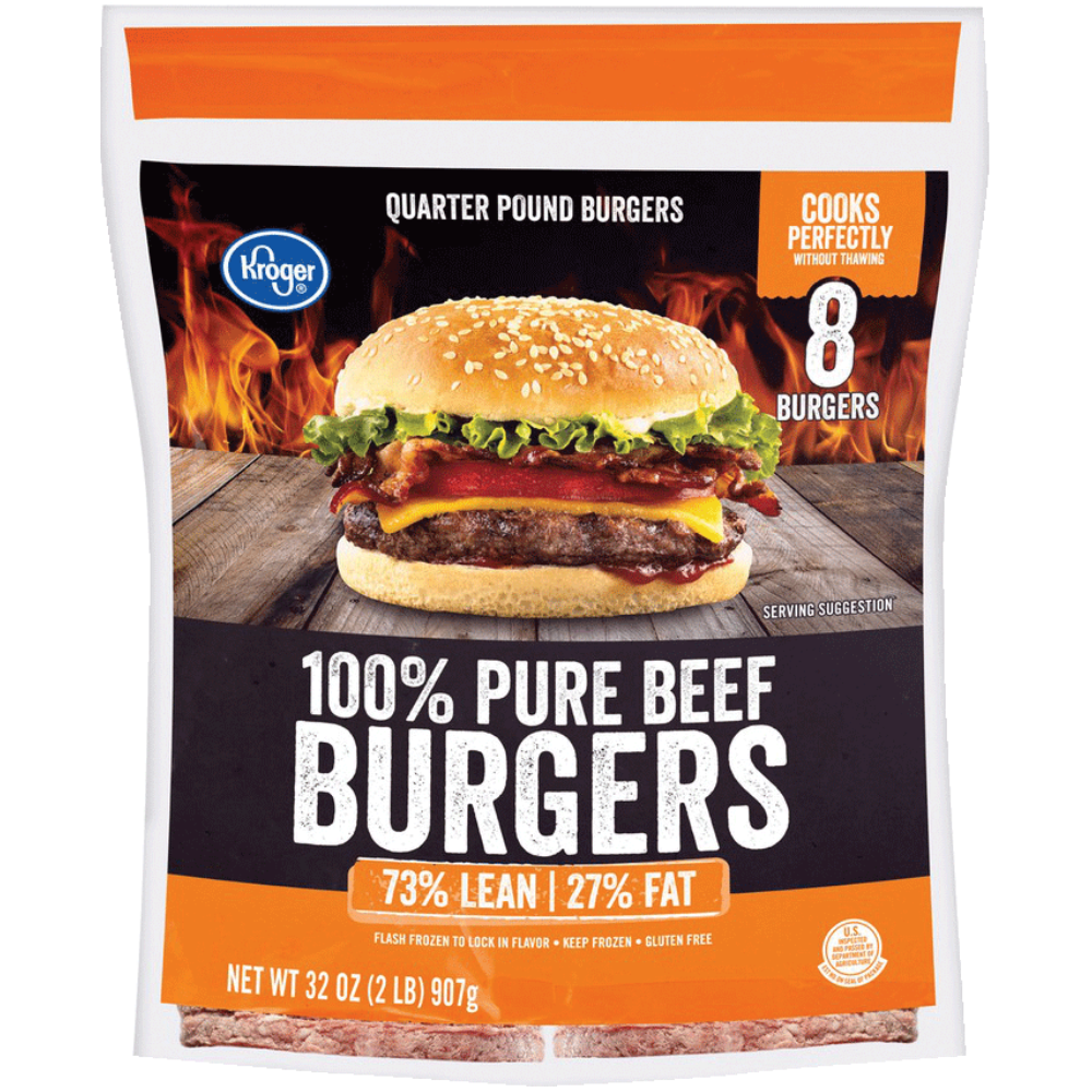 Kroger 73% Lean Beef Patties