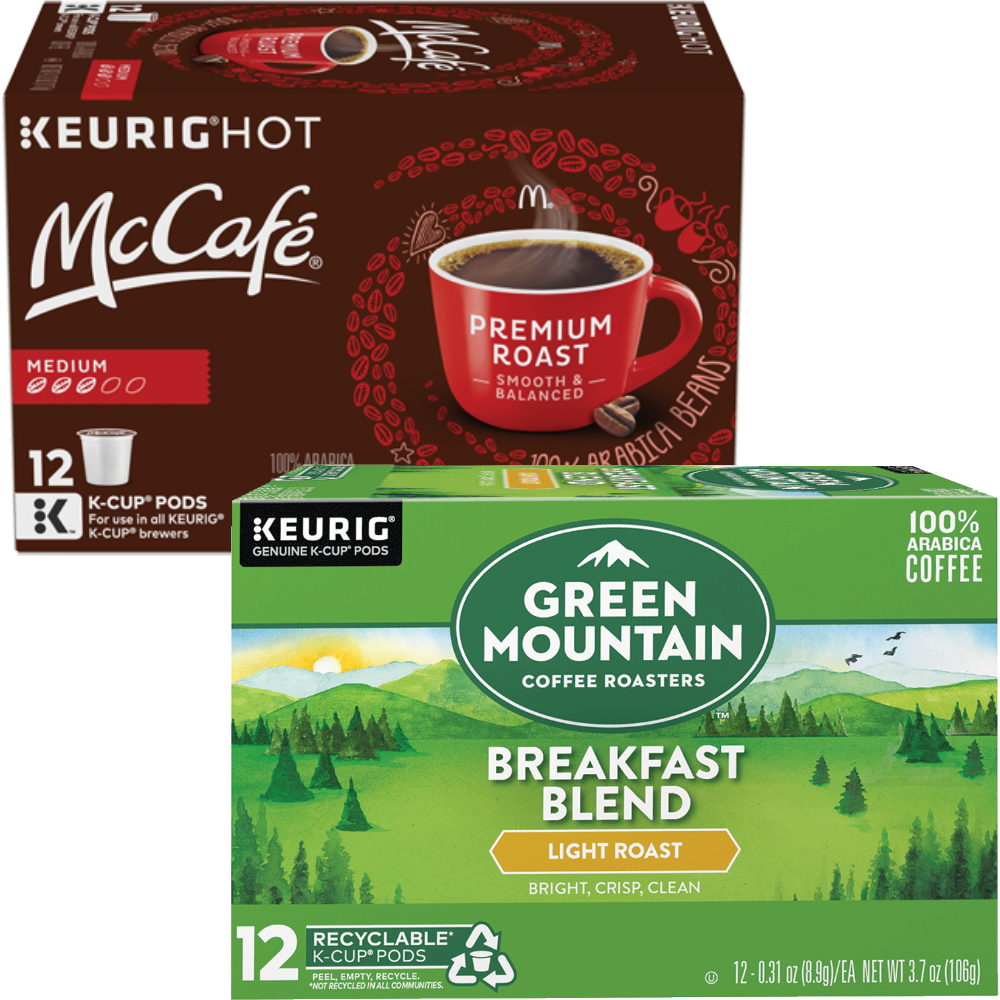 Green Mountain, Donut Shop or McCafé K-Cups