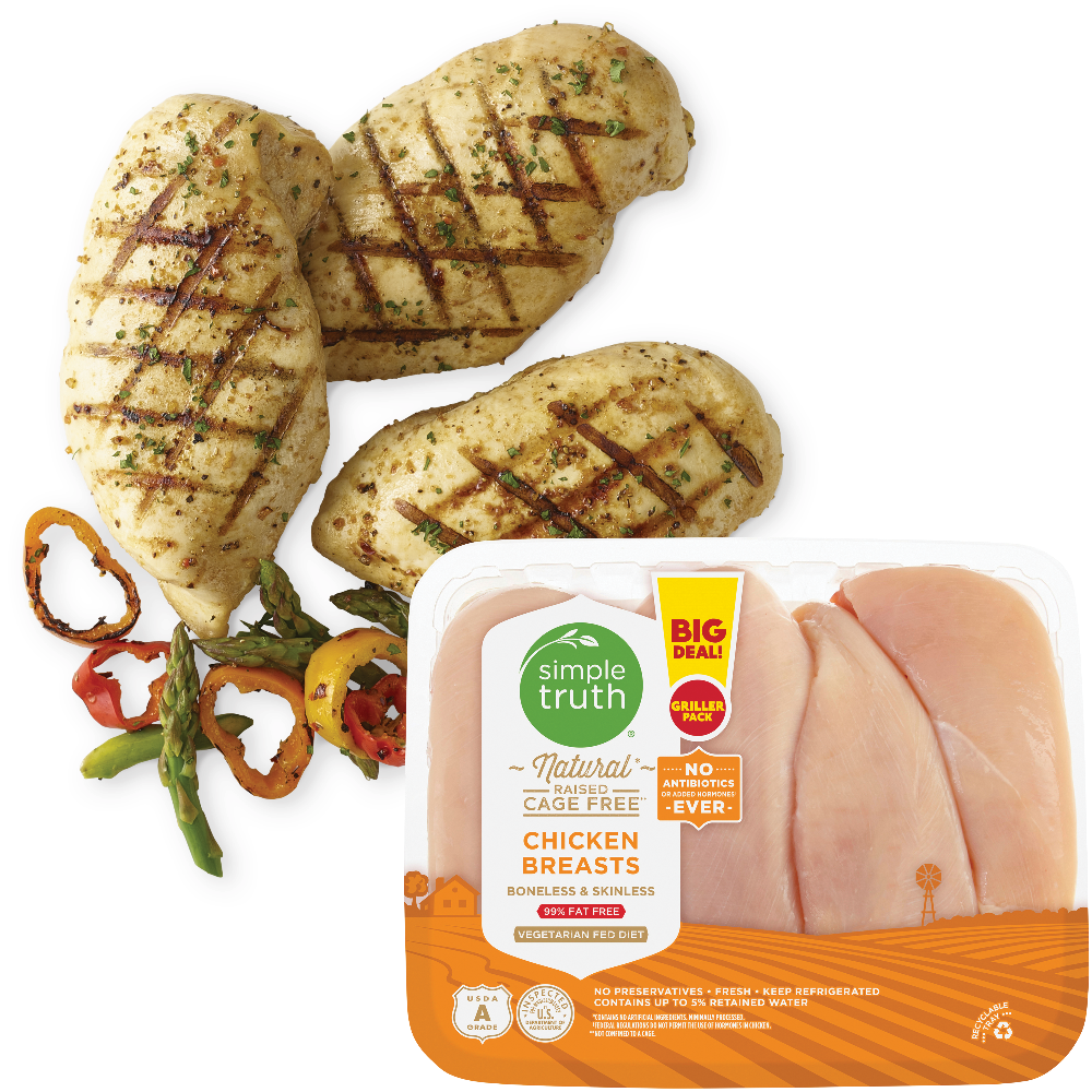 Fresh Simple Truth Natural Cage-Free Boneless Skinless Chicken Breasts