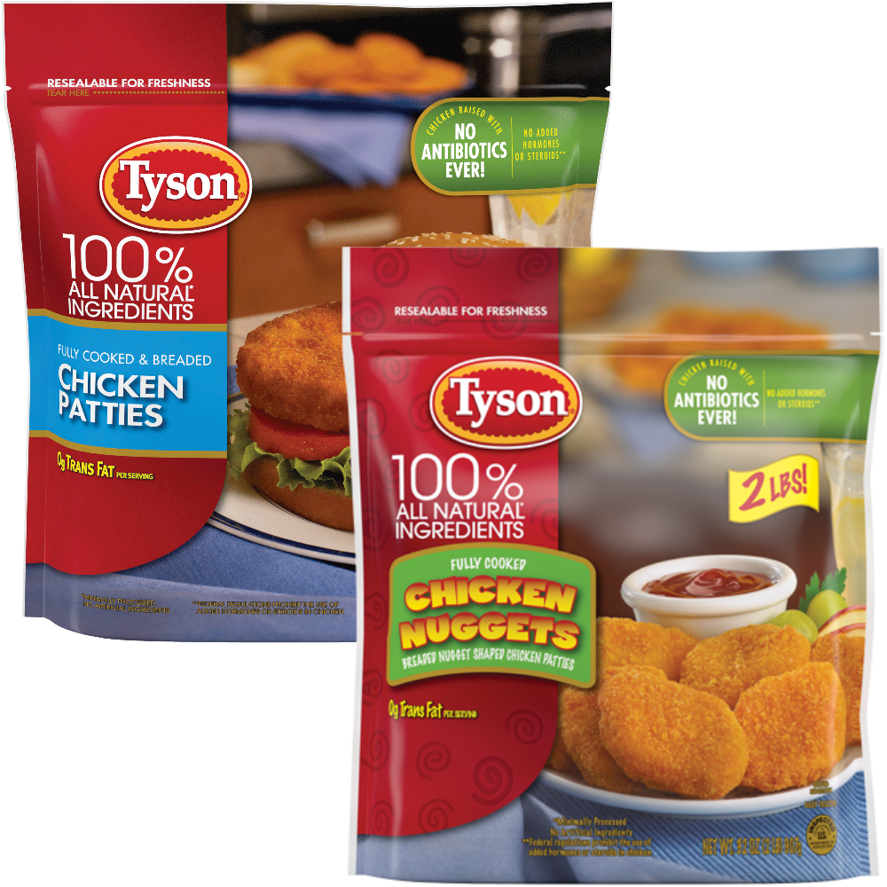 Tyson Chicken Nuggets, Tenders or Patties