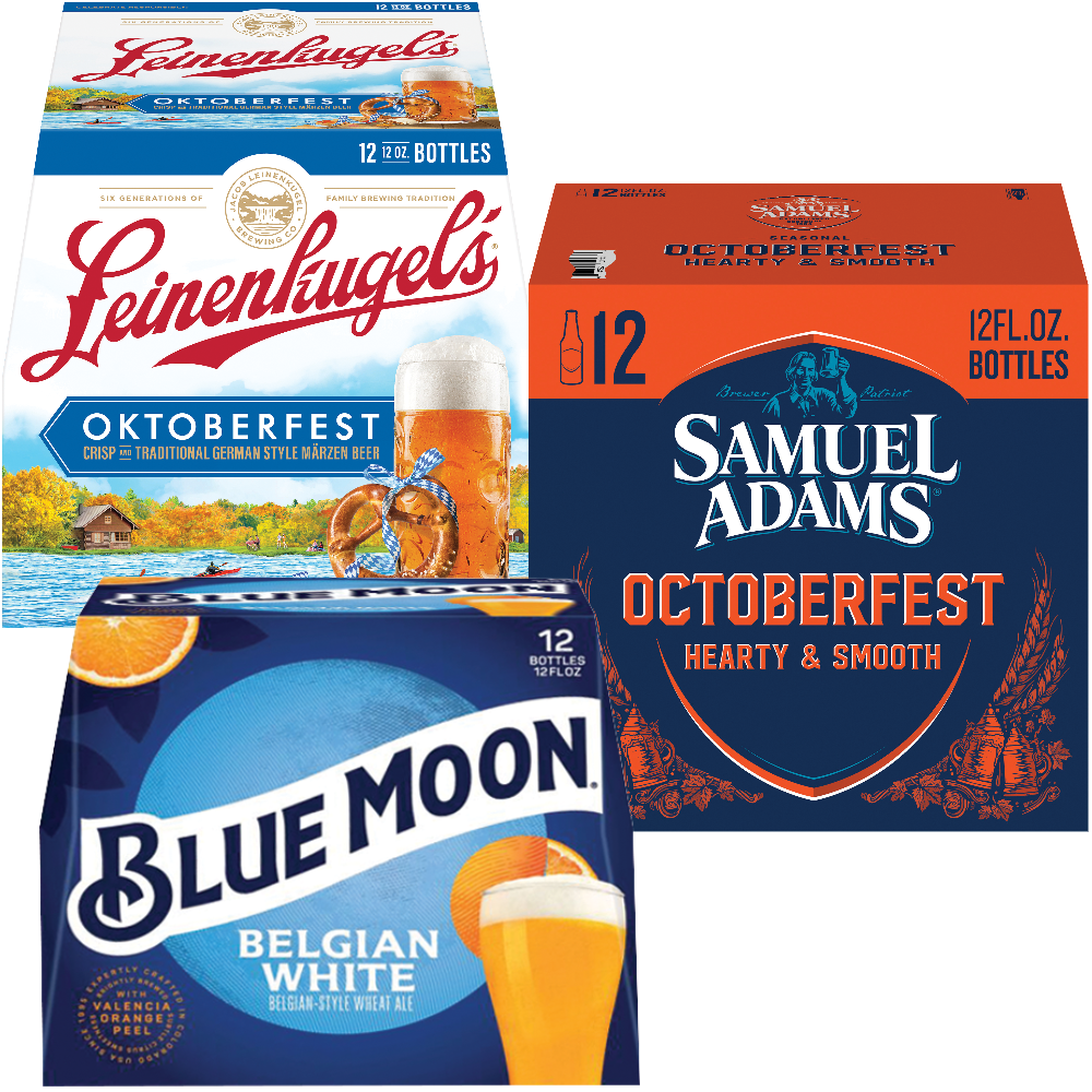Blue Moon, Samuel Adams or Leinenkugel's