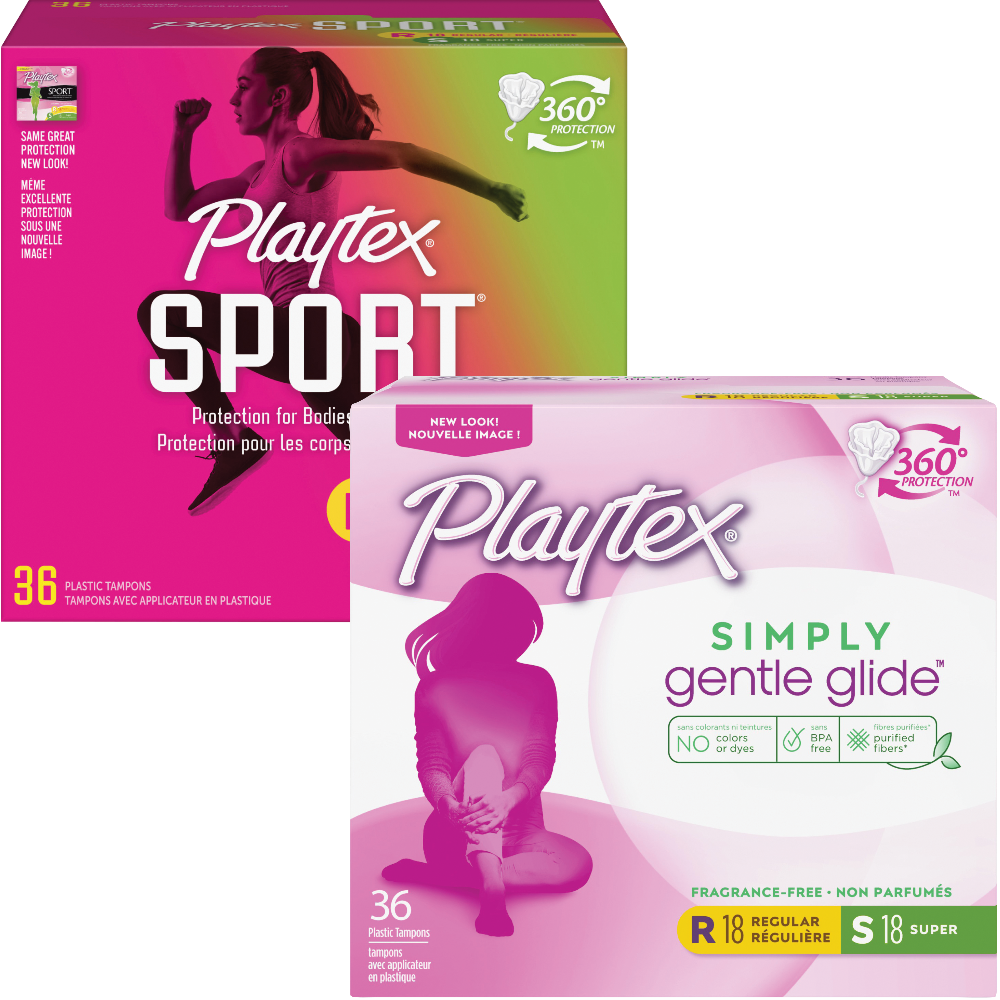Playtex Sport or Gentle Glide Tampons