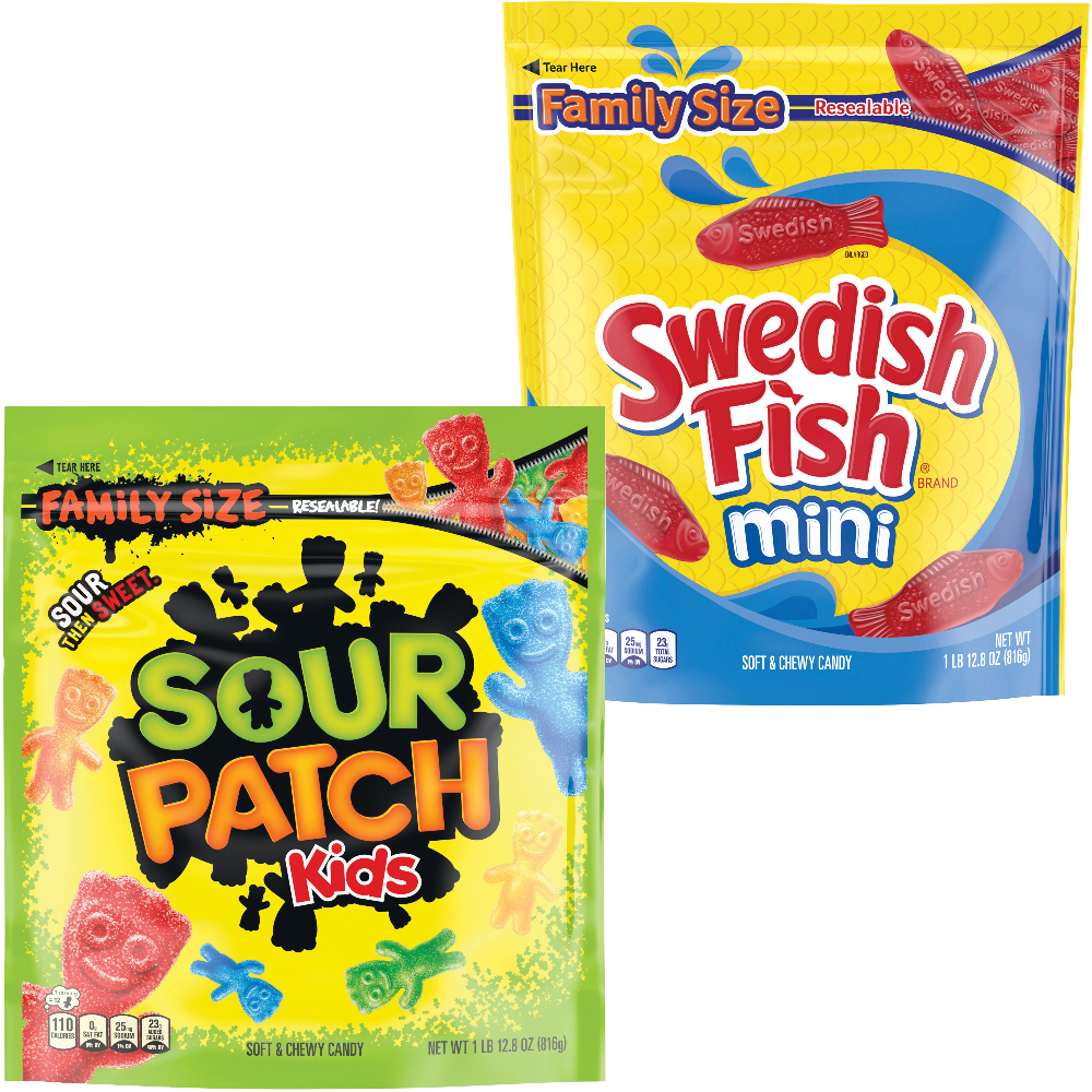 Family Size Sour Patch Kids or Swedish Fish Candy