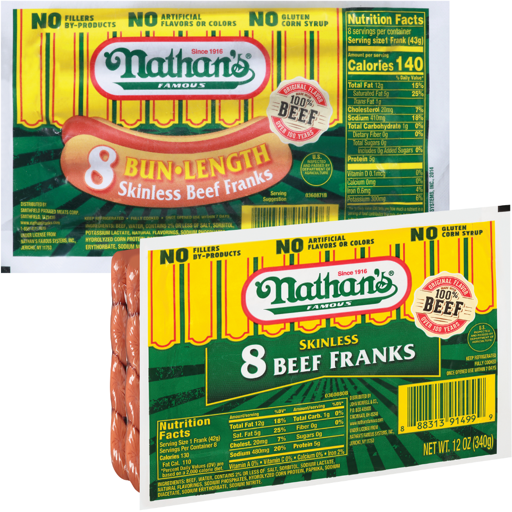 Nathan's Beef Hot Dogs