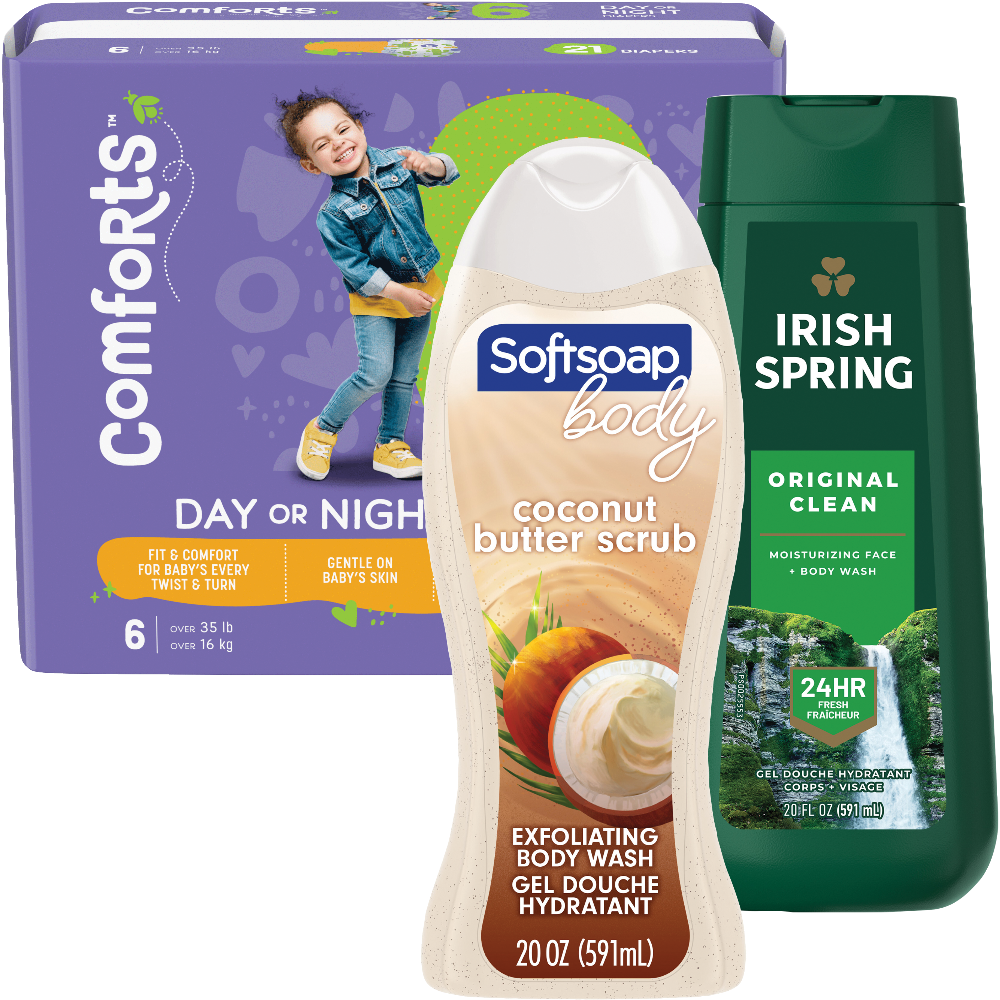 Softsoap or Irish Spring Body Wash