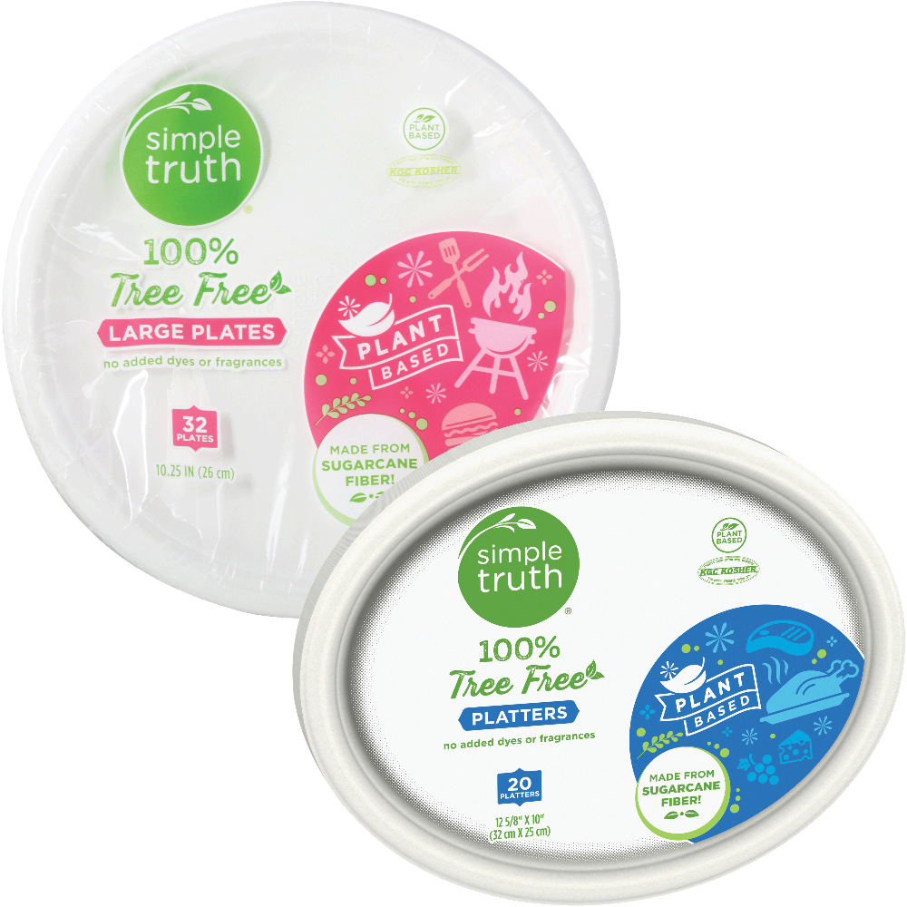 Simple Truth Plant-Based Plates, Platters or Bowls
