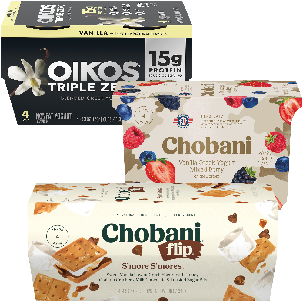 Dannon or Chobani Greek Yogurt