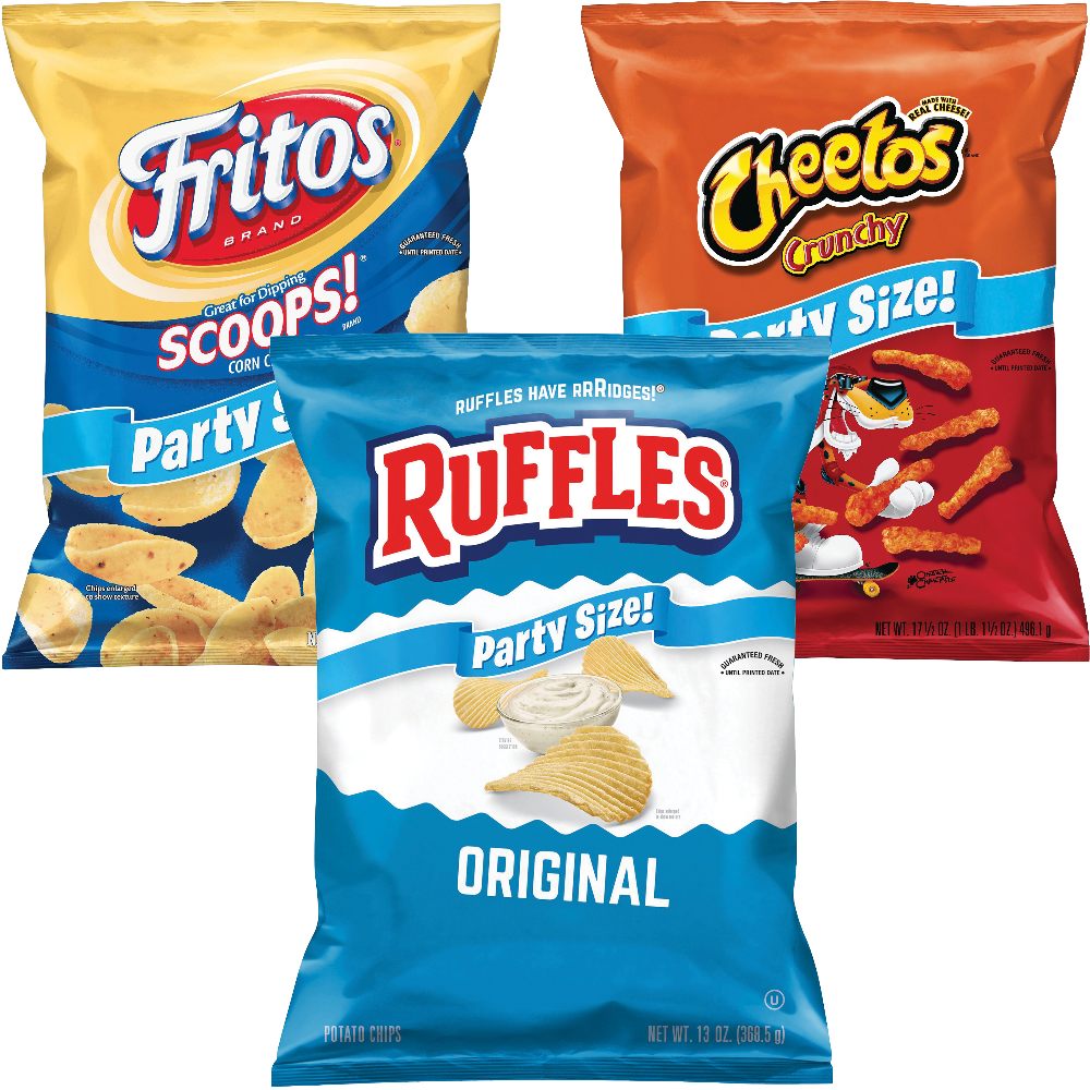 Ruffles, Fritos or Cheetos Party Size Snacks
