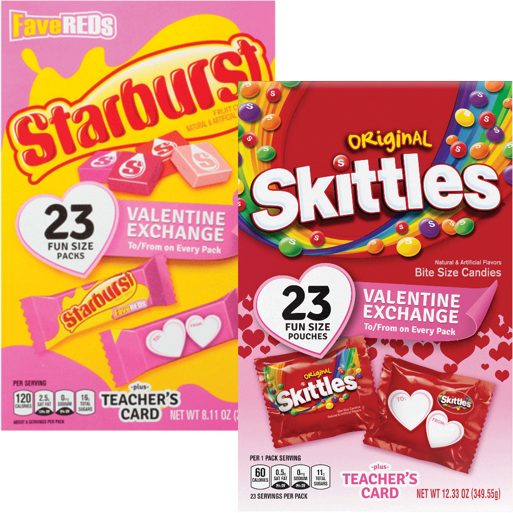 Skittles or Starburst Valentine's Exchange Kit