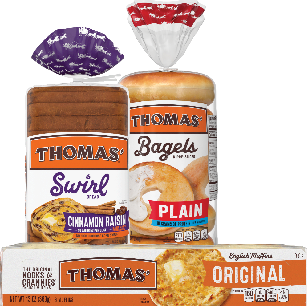 Thomas' English Muffins, Bagels or Bread