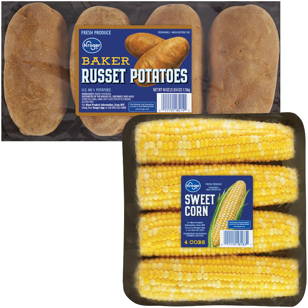 Kroger Sweet Corn or Baker Russet Potatoes