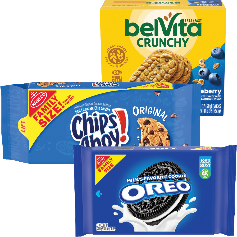 Nabisco Family Size Oreo or Chips Ahoy Cookies