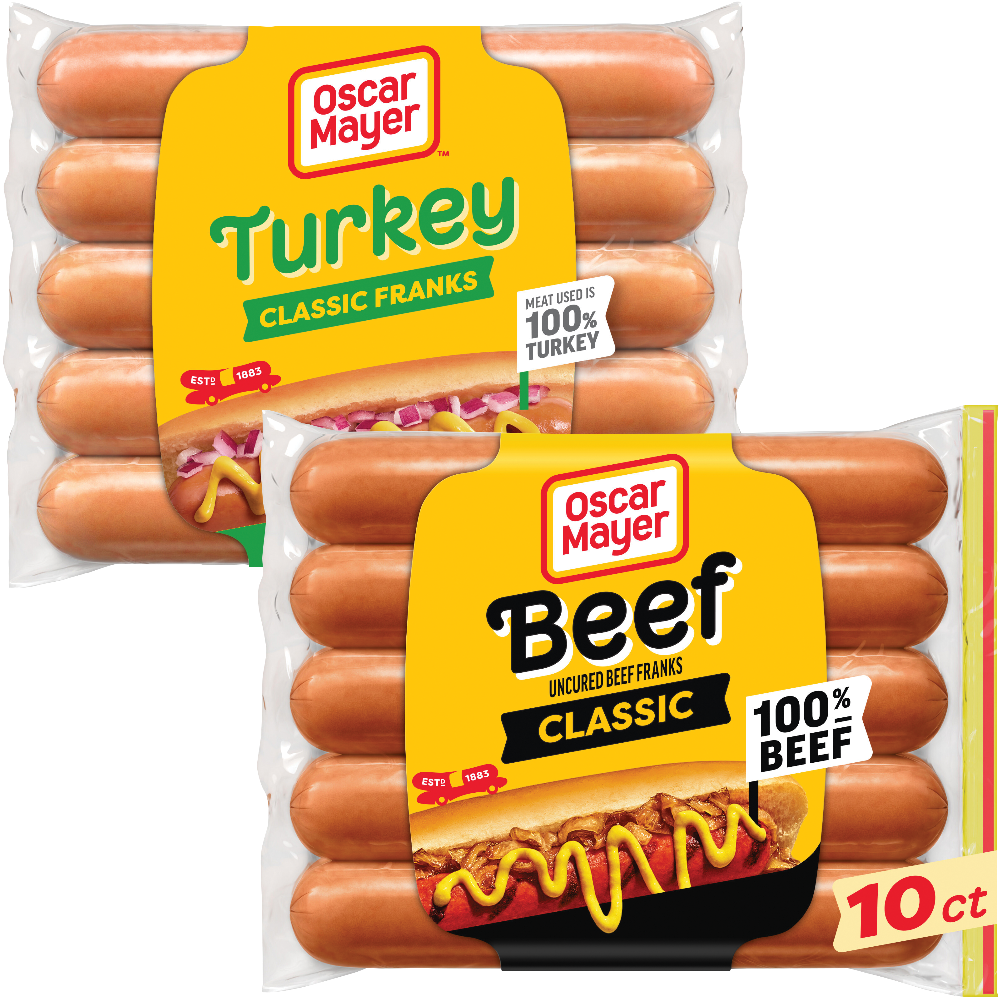 Oscar Mayer Beef or Turkey Franks