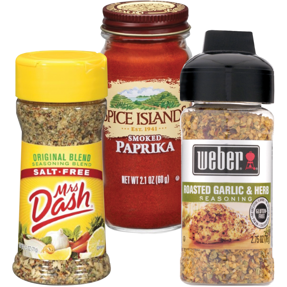Mrs. Dash, Weber or Spice Islands Spices
