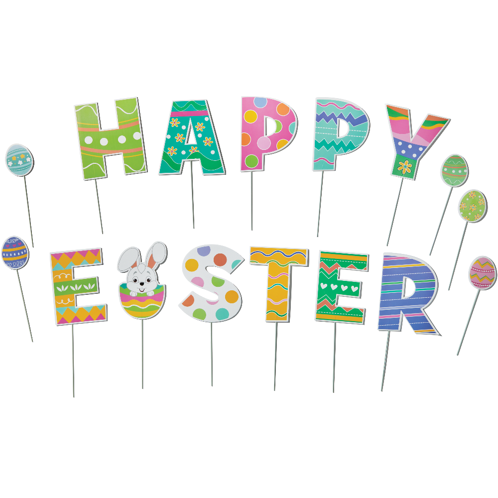 Holiday Home Happy Easter Outdoor Sign Set