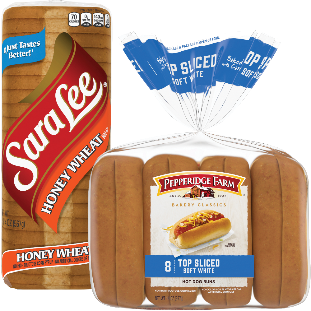 Sara Lee White or Honey Wheat Bread