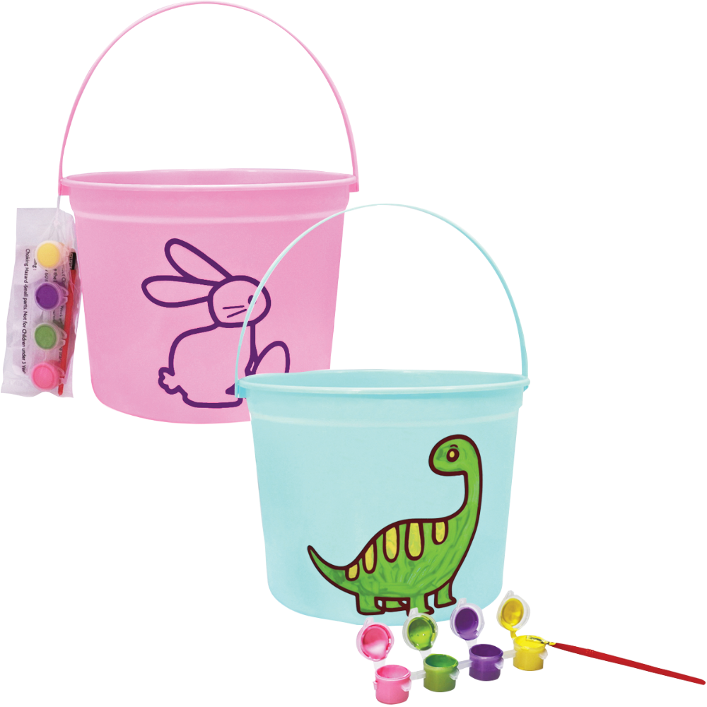 Holiday Home Easter Bucket with Paints & Brush