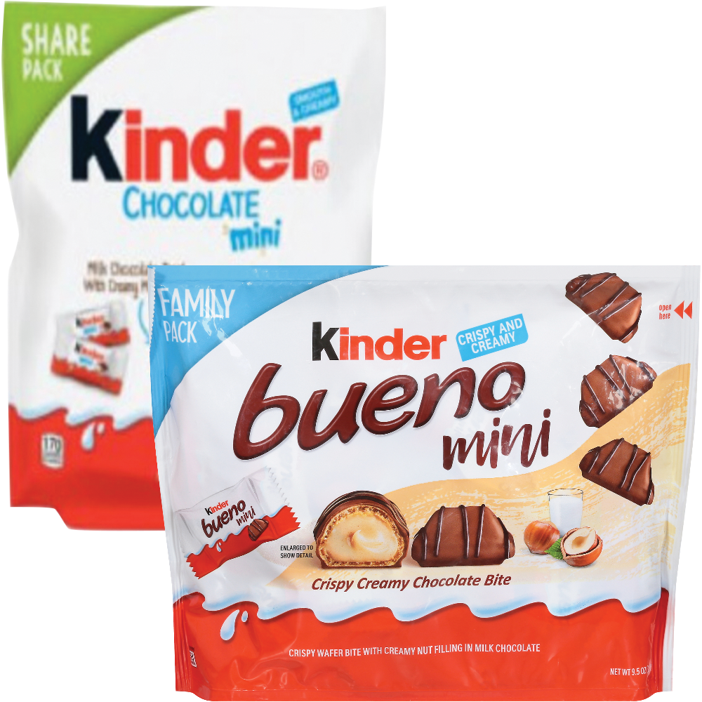 Kinder Bueno Mini or Chocolate Mini Family Pack Candy