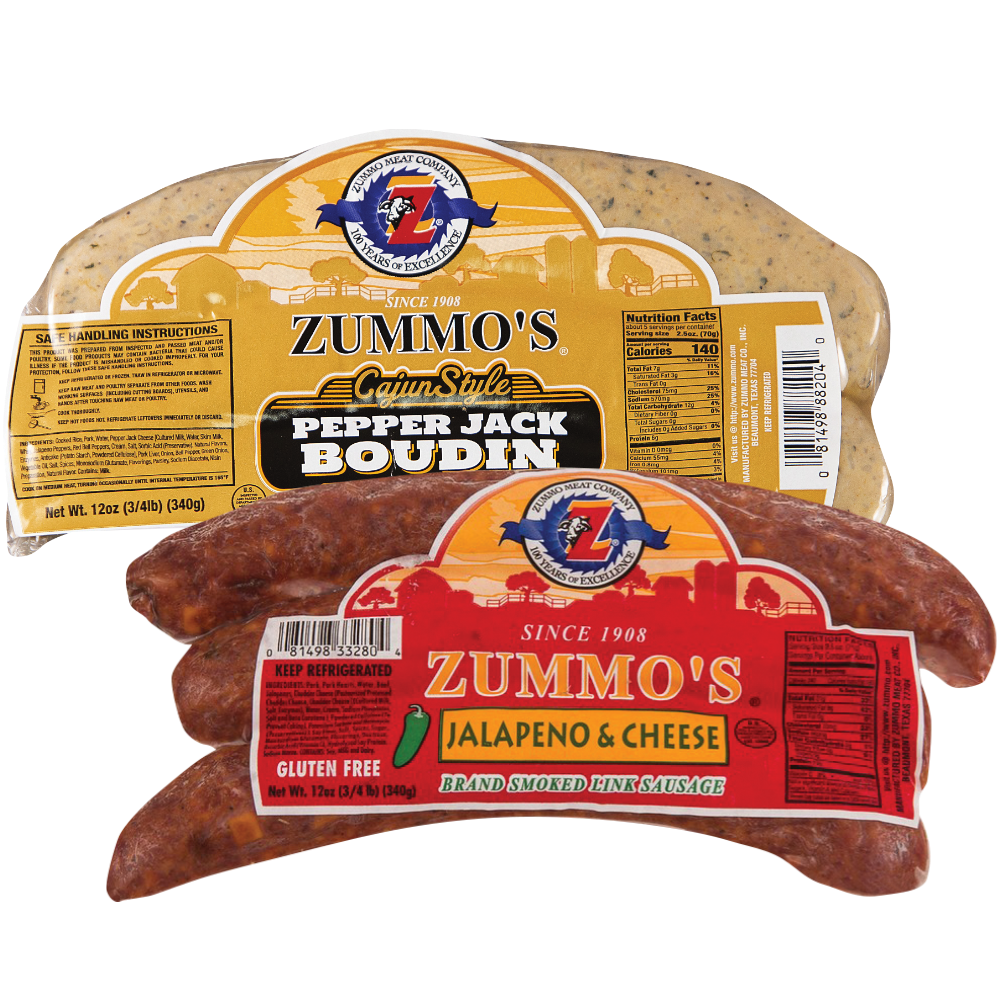 Zummo’s Jalapeno & Cheese Sausage or Pepper Jack Boudin