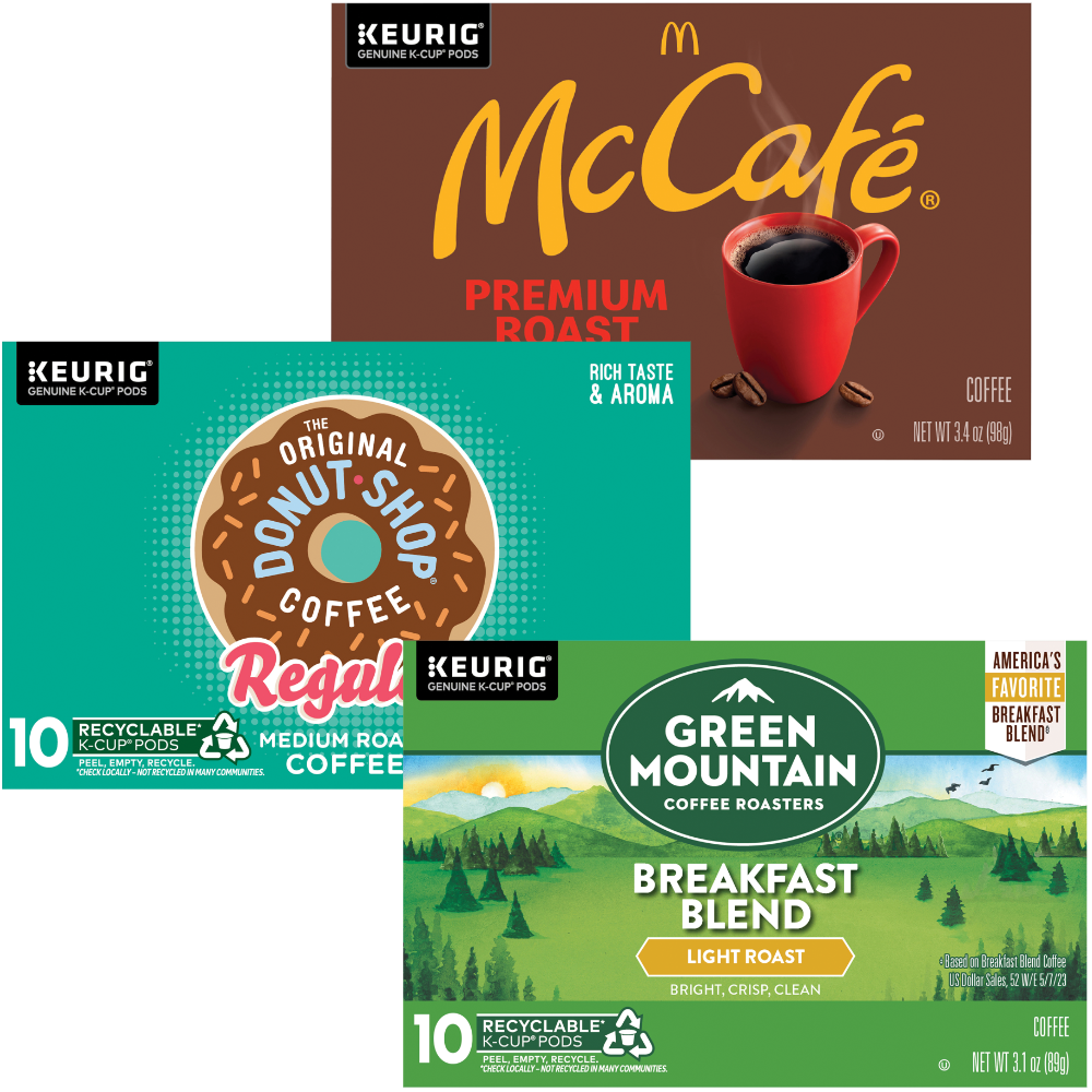 Green Mountain, Donut Shop or McCafé K-Cups