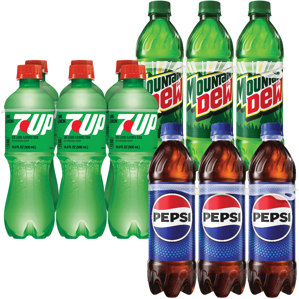 Pepsi, 7UP or Mountain Dew