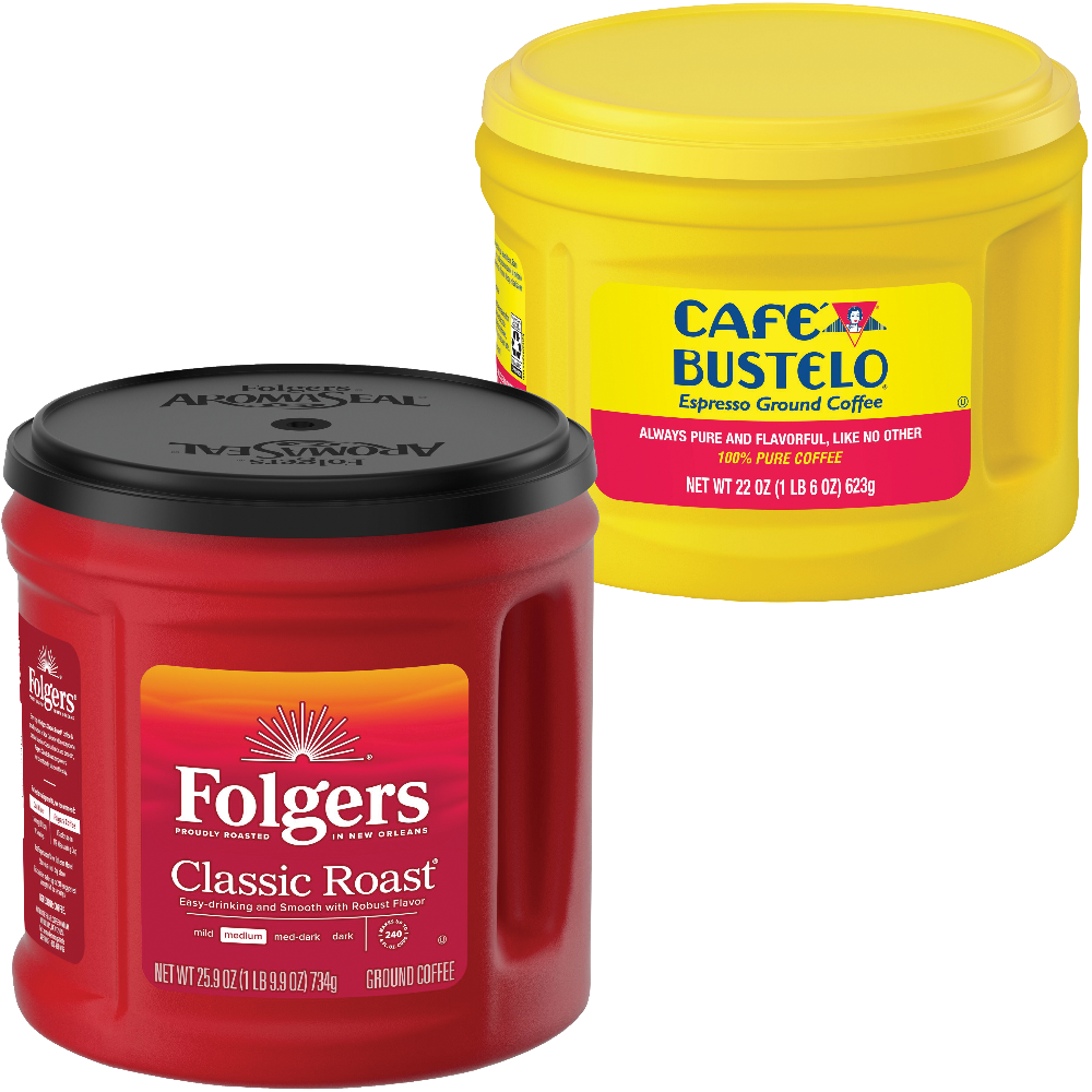 Folgers or Cafe Bustelo Coffee